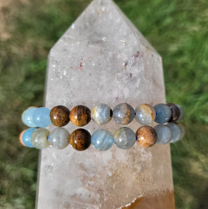 Blue Onyx Elastic Bracelet