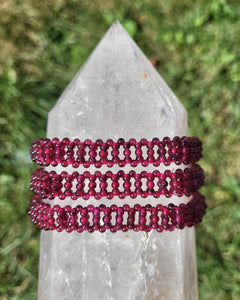 Garnet Elastic Bracelet