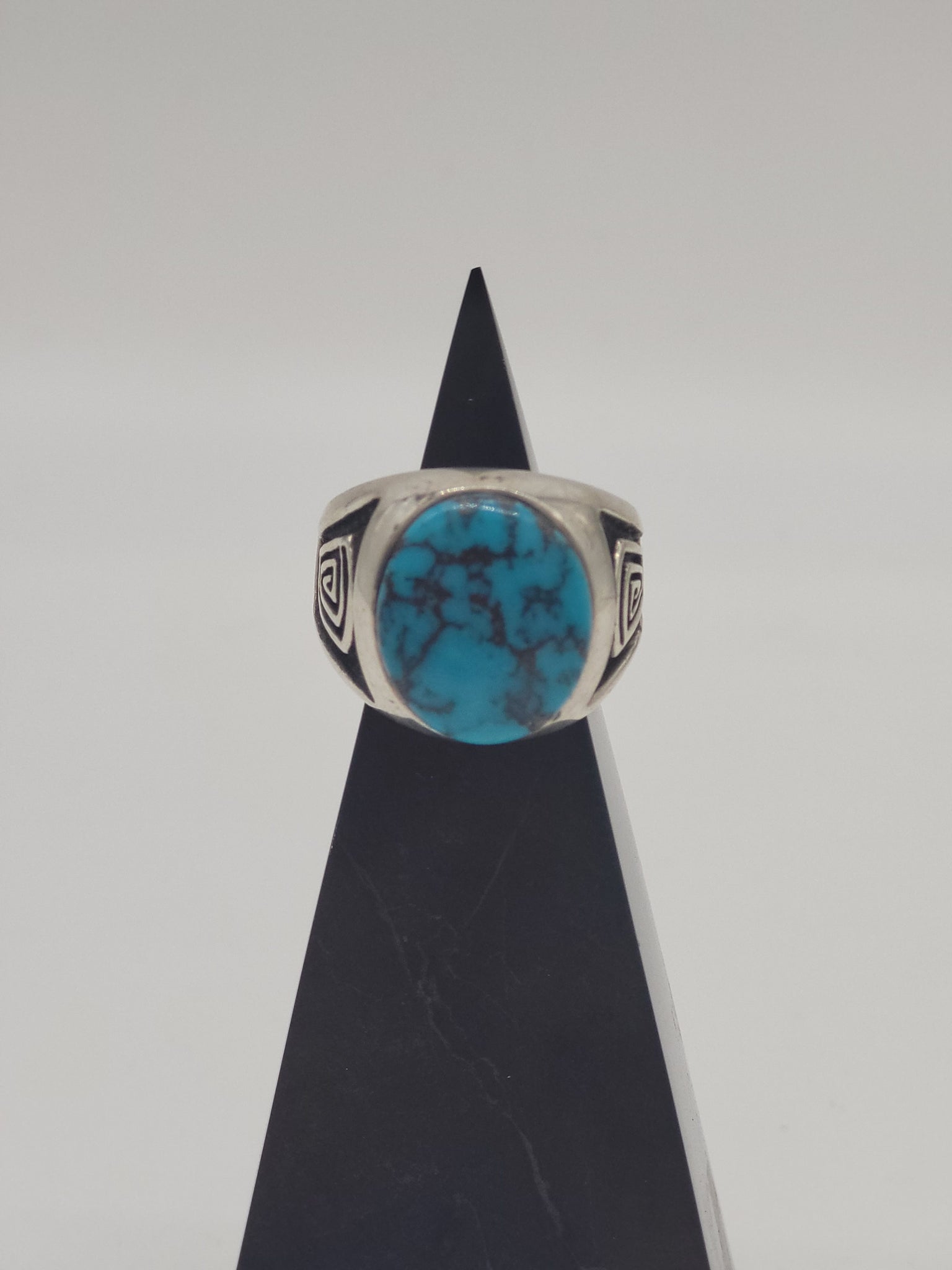 Sterling Silver Turquoise Ring - Size 11.5 - Marcia Nickols