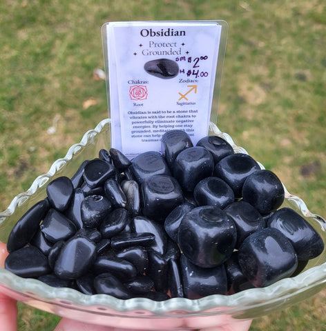 Polished Black Obsidian Tumble