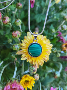 Malachite Circle Necklace