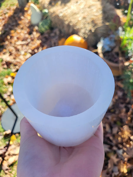 Selenite Candle Holder