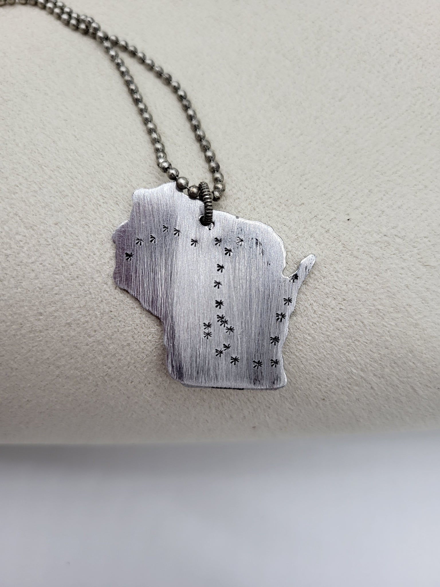 Silver Ice Age Trail Necklace by Prettywar Designs