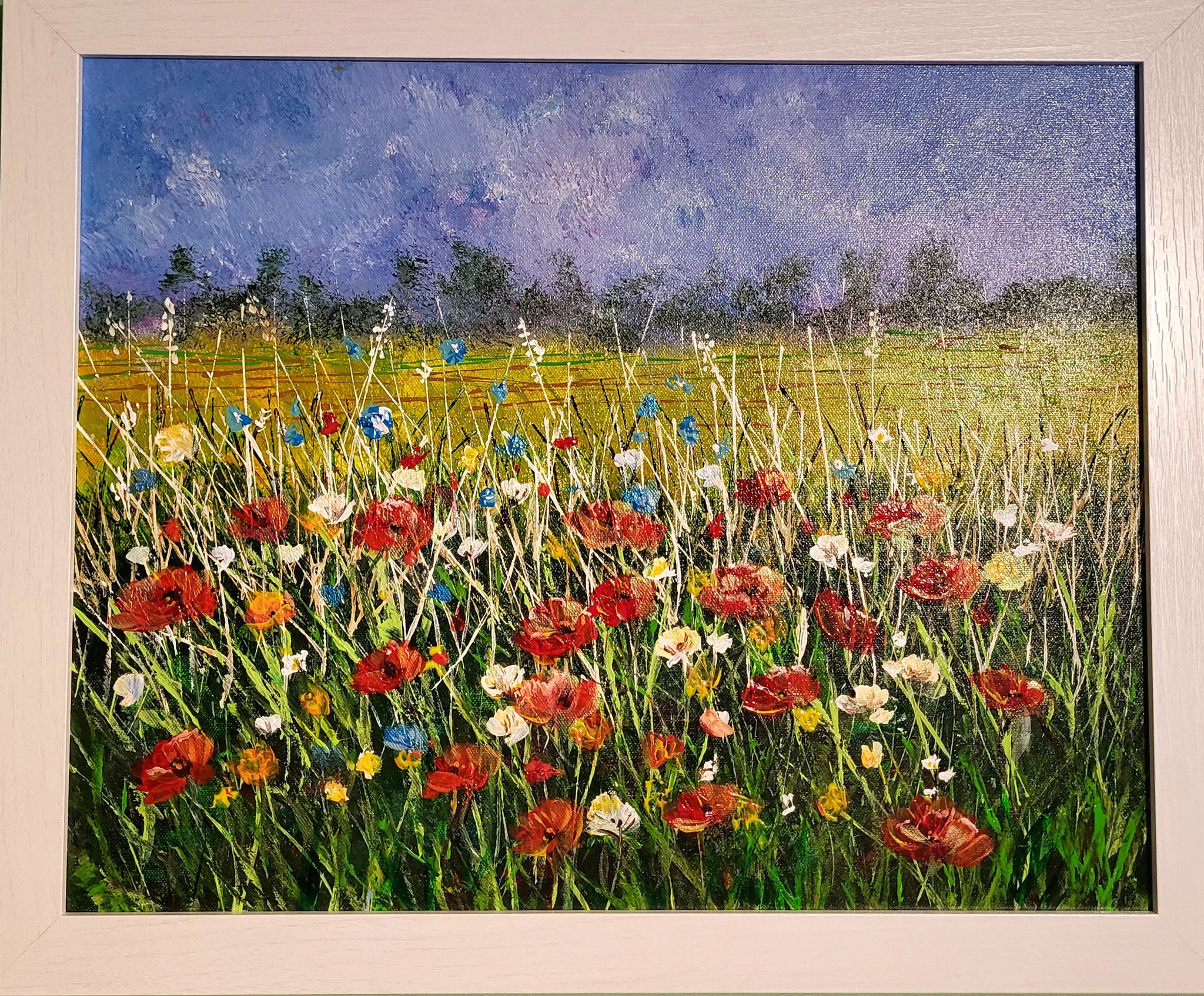 "Garden of Delight" - by Terry Lundahl - Framed Original Acrylic