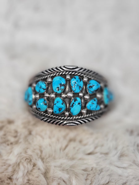 Sterling Turquoise Cuff - Marcia Nickols