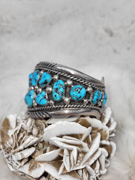 Sterling Turquoise Cuff - Marcia Nickols