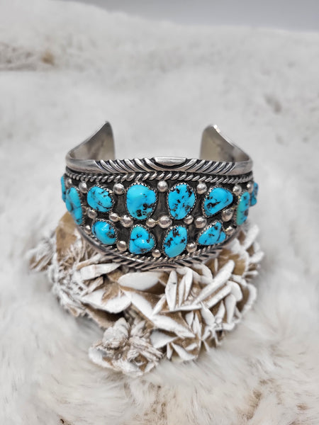 Sterling Turquoise Cuff - Marcia Nickols