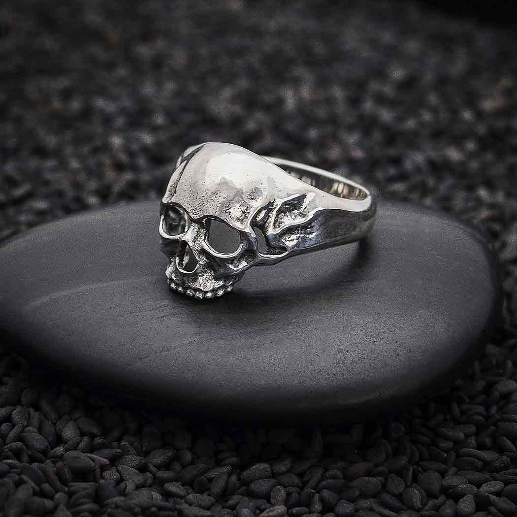 Sterling Silver Chunky Skull Ring