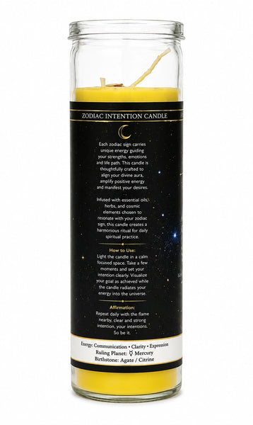 Zodiac Intention Candle: Gemini - The Twins