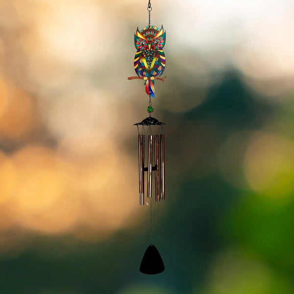 Owl Mosaic Suncatcher Wind Chime