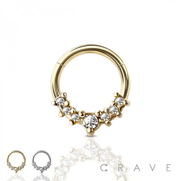 316L SS Hinged Segment Clicker for Nose Ring - Septum Ring