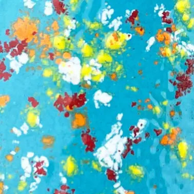 Copper Enamel Wispy Butterfly Stake- Aqua