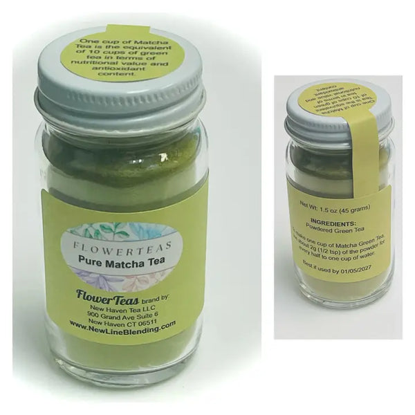 Matcha Tea Blends in Glass Jars