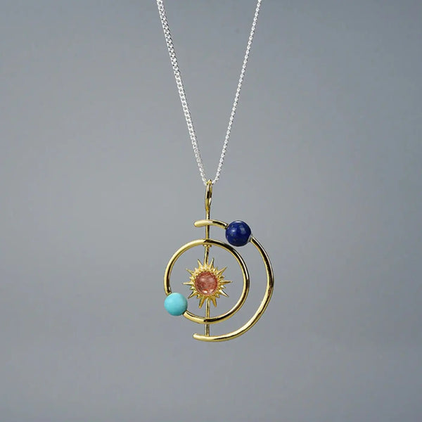 Solar System Sun Star Planet Pendant
