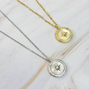 Shine Compass Necklace Open Locket - Ellison + Young