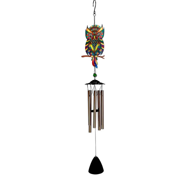 Owl Mosaic Suncatcher Wind Chime