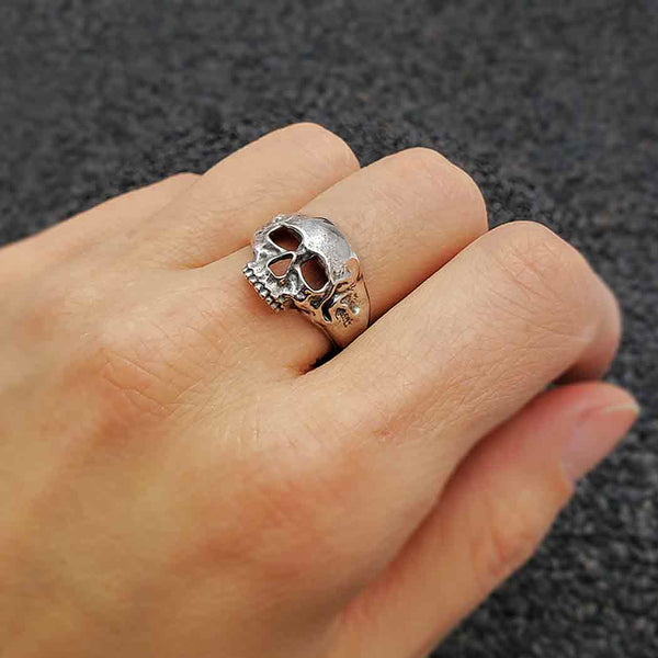 Sterling Silver Chunky Skull Ring