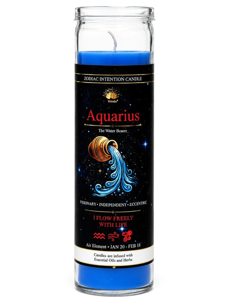 Zodiac Intention Candle: Aquarius - The Water-Bearer