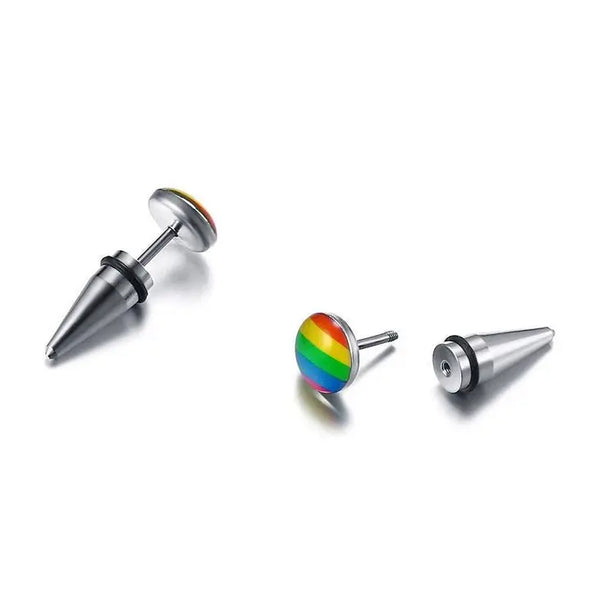 Rainbow LGBTQ Pride Dainty Stud Earrings