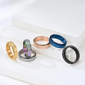 Stainless Steel Spinner Fidget Rings