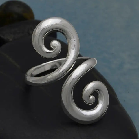 Sterling Silver Adjustable Swirl Ring