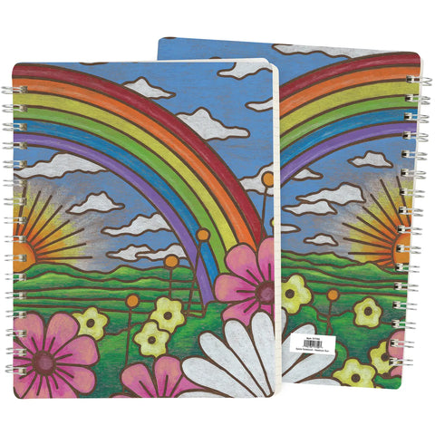 Rainbow Sun Spiral Notebook