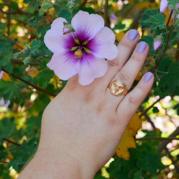 Bronze Barn Owl Ring