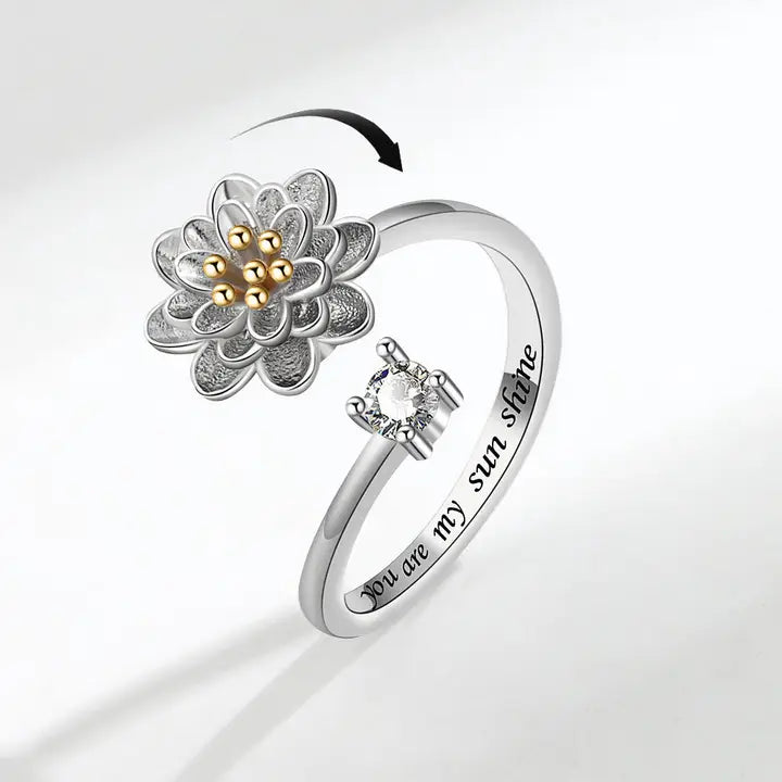 Lotus Flower Fidget Rings