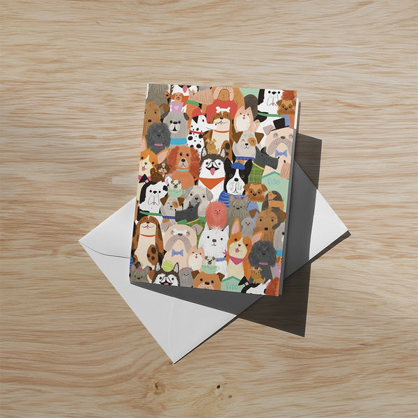 Dog & Puppy Love Soft Touch Greeting Card
