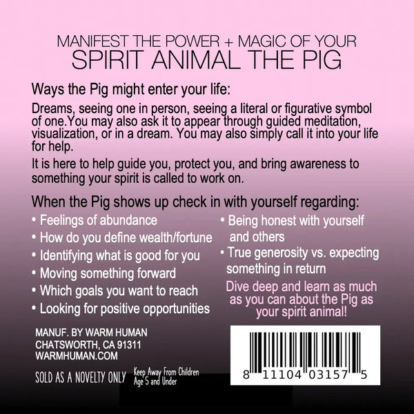 Manifest the Power + Magic of Your Spirit Animal the Pig