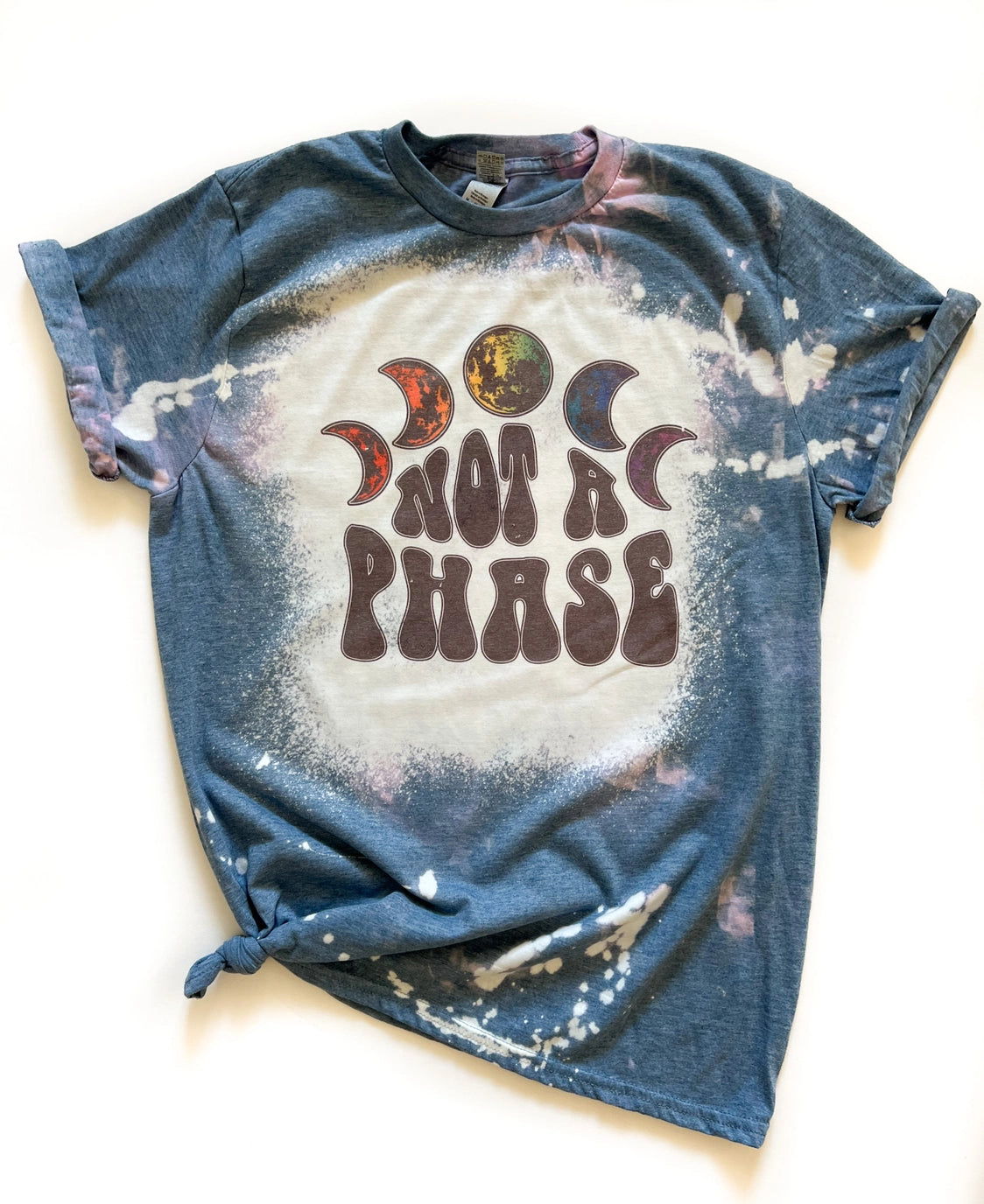 Not A Phase Moon Phases Bleached Pride Tee