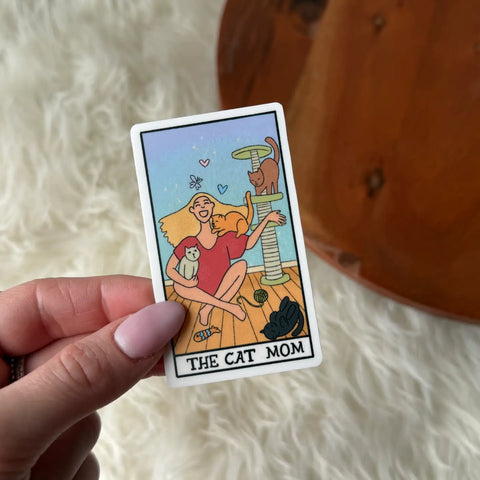 "The Cat Mom" Tarot Card Sticker