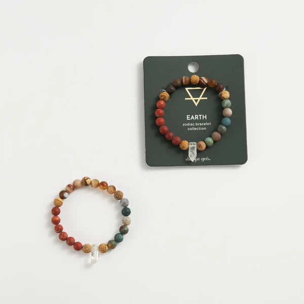 Element Crystal Bead Bracelet Collection: Earth