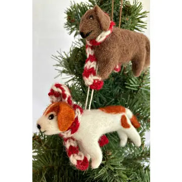 Felt Dog Ornament - Assorted