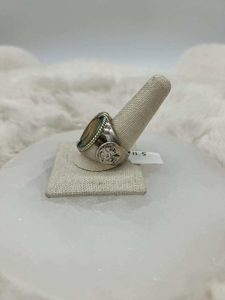 Sterling Silver Buffalo Nickel Ring - Size 11.5 - Marcia Nickols