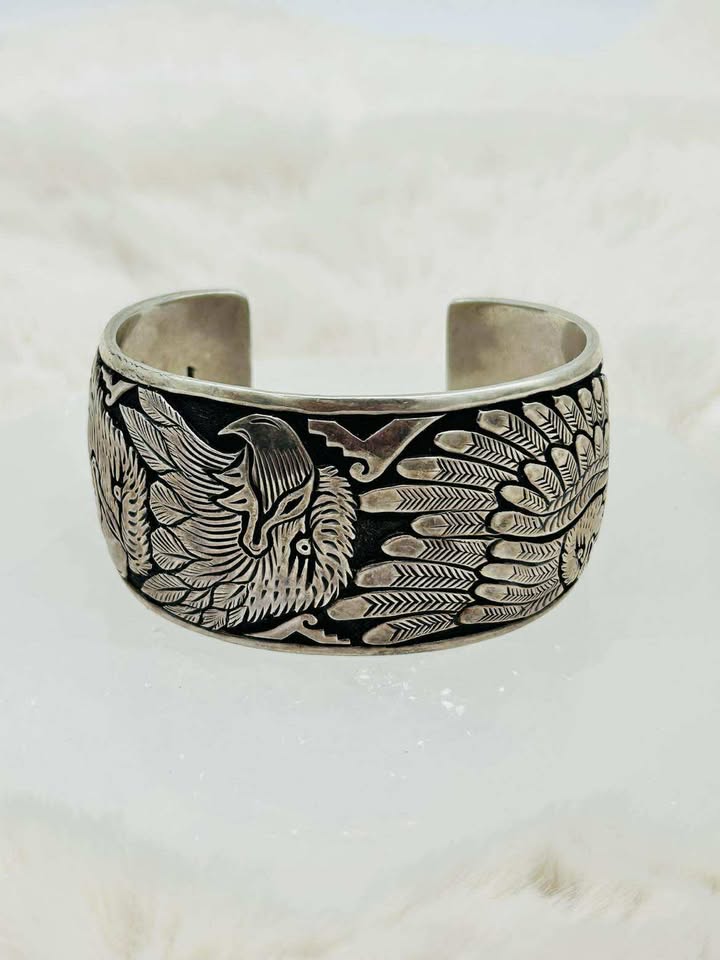 Sterling Silver Story Teller Cuff - Marcia Nickols Collection