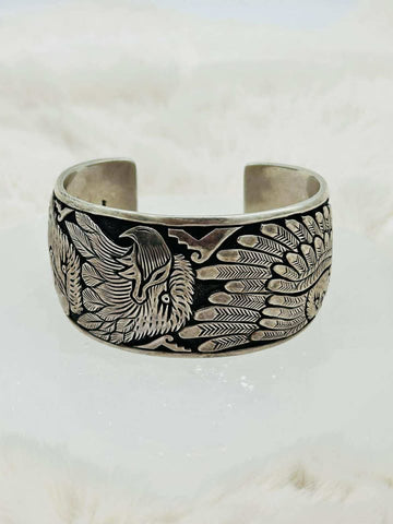 Sterling Silver Story Teller Cuff - Marcia Nickols Collection