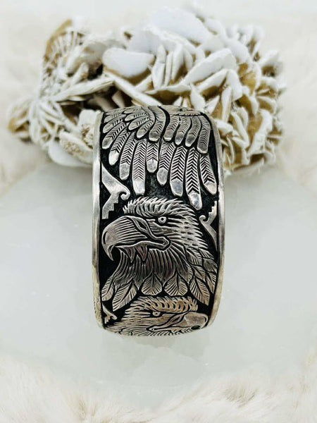 Sterling Silver Story Teller Cuff - Marcia Nickols Collection