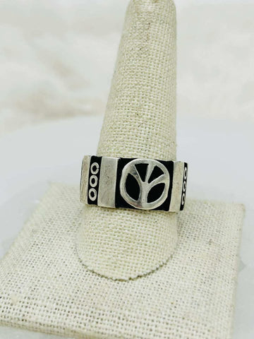 Sterling Silver Peace Ring - Size 12 - Marcia Nickols Collection