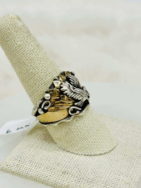 Sterling Silver Eagle Ring - Size 9 - Marcia Nickols Collection