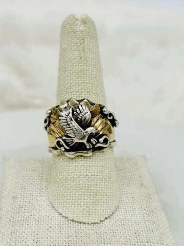 Sterling Silver Eagle Ring - Size 9 - Marcia Nickols Collection