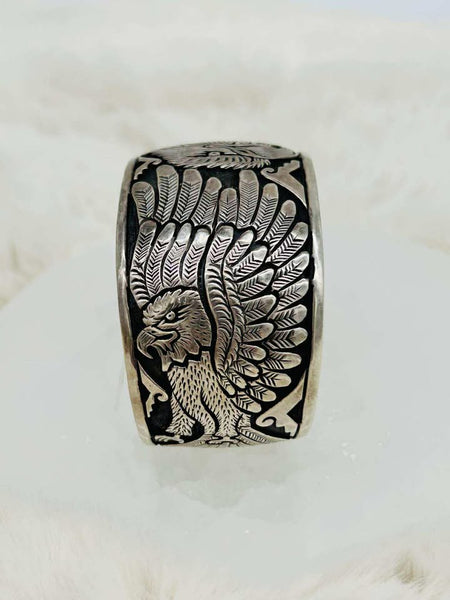 Sterling Silver Story Teller Cuff - Marcia Nickols Collection