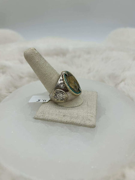 Sterling Silver Buffalo Nickel Ring - Size 11.5 - Marcia Nickols