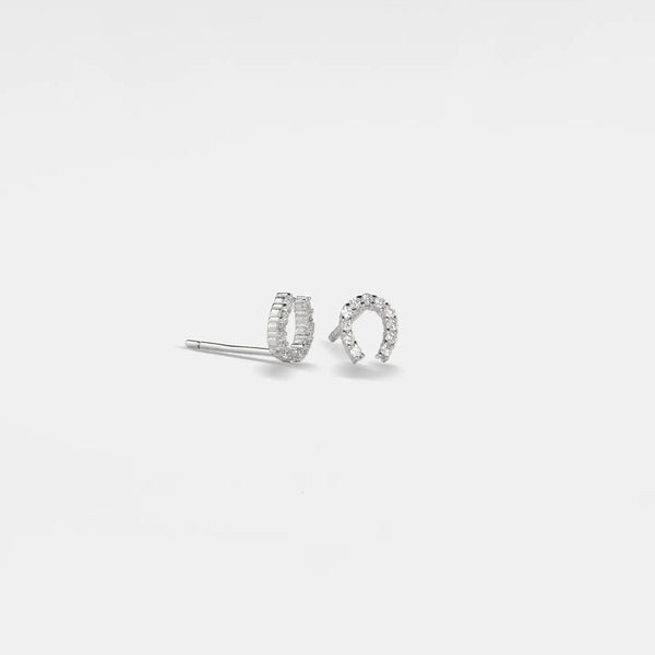 Tiny Small Horseshoe Stud Earrings