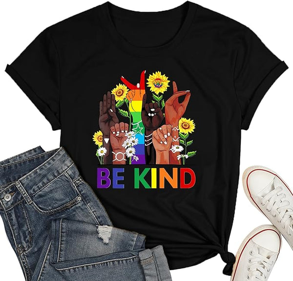 Pride Shirt "Be Kind" Sign Language Shirt