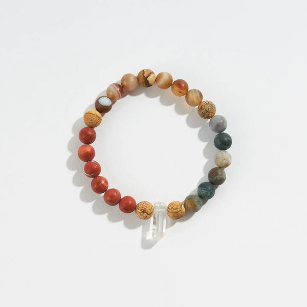 Element Crystal Bead Bracelet Collection: Earth
