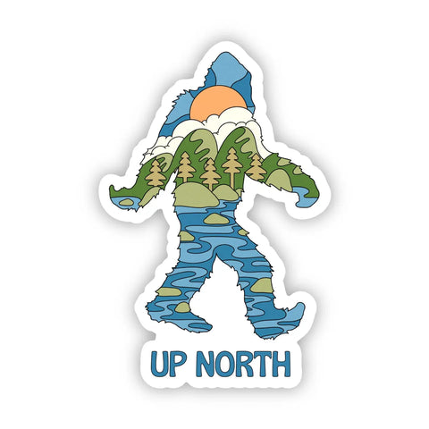 "Up North" Bigfoot Sticker