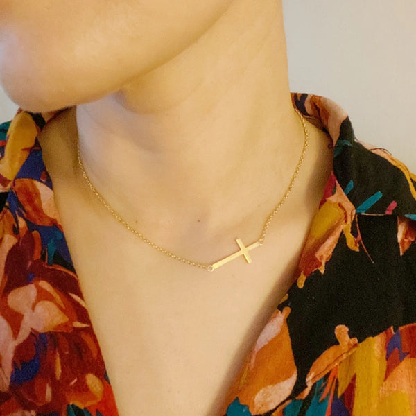 Kayla Cross Necklace - Ellison + Young