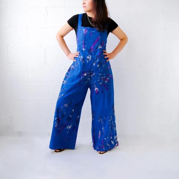 Tie Dye Cotton Wide Leg Bohemian Jumpsuit