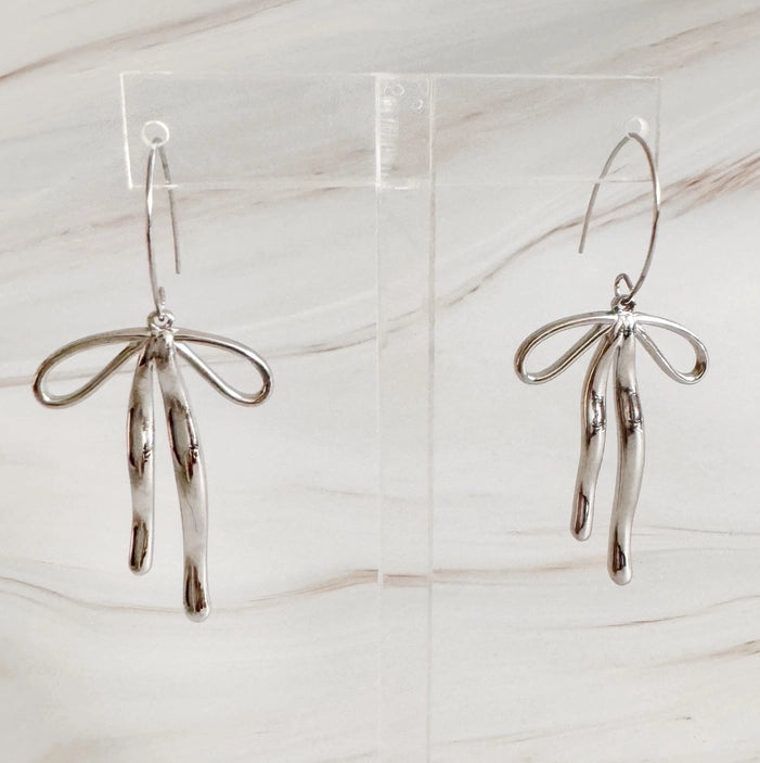 Stylist Bow Drop Earrings - Ellison + Young